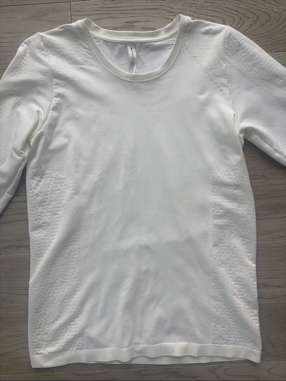 Athleta Flurry Blizzard Rib Long Sleeve Shirt White/Cream Size XL NWOT - Picture 4 of 8